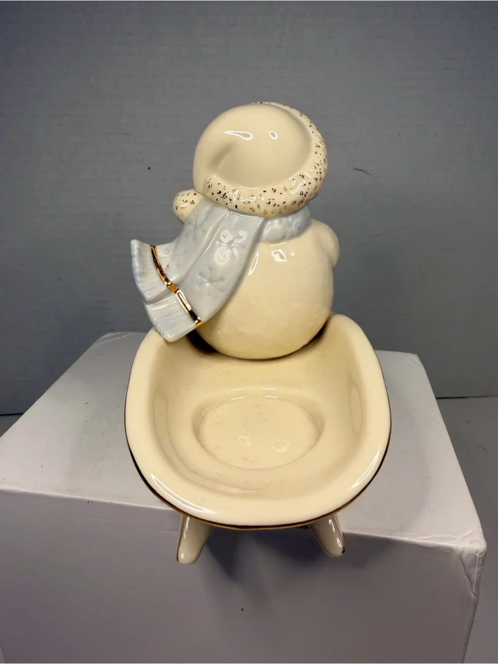Lenox Snowlight Sleighlight Votive Snowman Sled Candle Holder